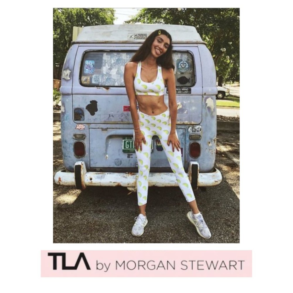 TLA by Morgan Stewart Lime Legging + Sport Bra Set